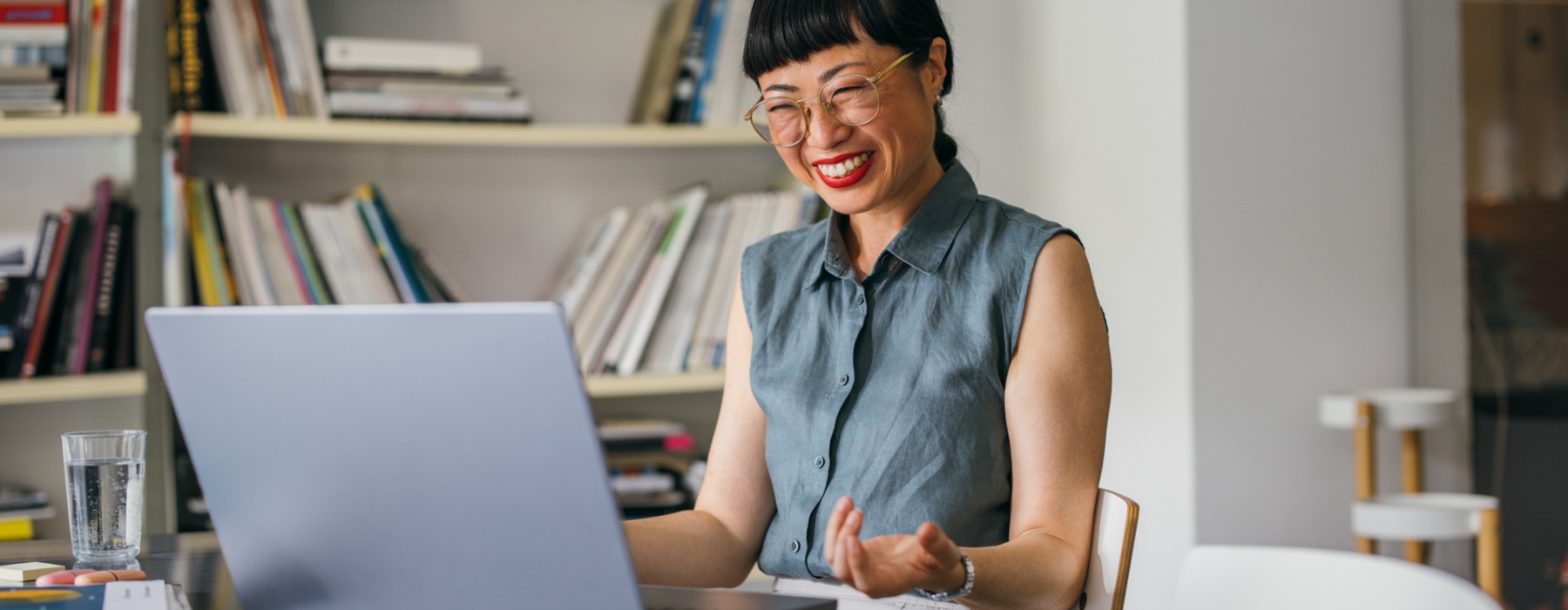 woman on computer