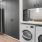 a kitchen with a washer and dryer